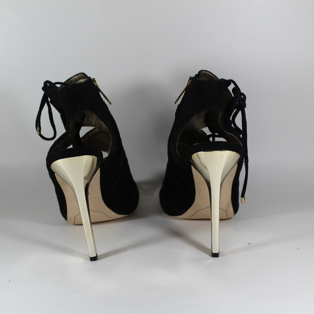 SAM EDELMAN PALMA SUEDE PEEP TOE STRAP HEELS 9.5 - Picture 5 of 7